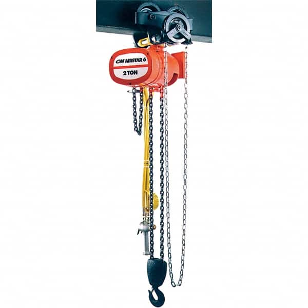 CM - 4,000 Lb Load Limit, 10' Max Height Air Chain Hoist - Industrial Tool & Supply