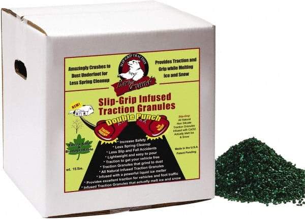 Bare Ground Solutions - 15 Lb Box Calcium Chloride Granules - Effective to -20°F - Industrial Tool & Supply