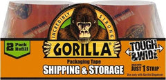 Gorilla Tape - 2-7/8" x 30 Yd Clear Acrylic Adhesive Packaging Tape - BOPP Film Backing, 3.4 mil Thick, 44 Lb Tensile Strength - Industrial Tool & Supply