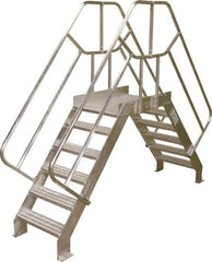 Cotterman - 65" 4 Step Crossover Bridge - Crossover, 500 Lb Capacity, 40" Base Width x 32" Base Depth - Industrial Tool & Supply