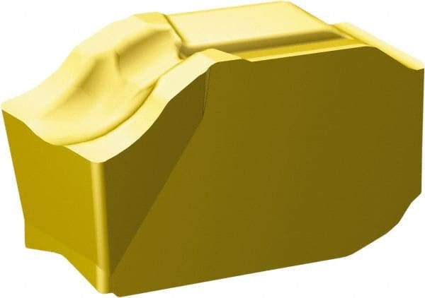 Sandvik Coromant - QDH CM 1135 Grade, 0.1575" Cutting Width, Carbide Cutoff Insert - 0° Neutral Lead Angle, 0.0079" Cnr Rad, TiCN/Al2O3/TiN Coated - Industrial Tool & Supply