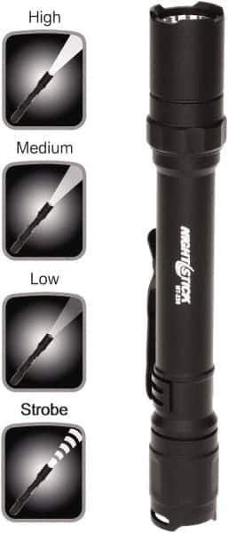 Bayco - LED Bulb, Industrial/Tactical Flashlight - Black Aluminum Body, AA Batteries - Industrial Tool & Supply
