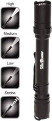 Bayco - LED Bulb, Industrial/Tactical Flashlight - Black Aluminum Body, AA Batteries - Industrial Tool & Supply