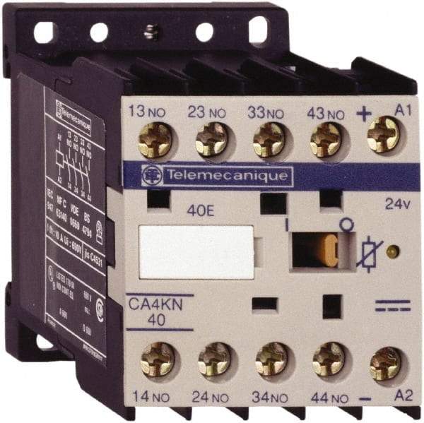 Schneider Electric - 4NO, 24 VDC Control Relay - 17 V - Industrial Tool & Supply