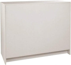 ECONOCO - 3 Shelf, Closed Shelving Wrap Counter - 20 Inch Wide x 20 Inch Deep x 38 Inch High, White - Industrial Tool & Supply
