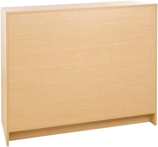 ECONOCO - 3 Shelf, Closed Shelving Wrap Counter - 20 Inch Wide x 20 Inch Deep x 38 Inch High, Maple - Industrial Tool & Supply