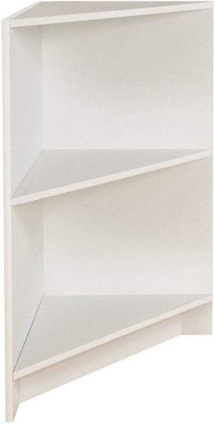ECONOCO - 1 Shelf, Closed Shelving Corner Block - 20 Inch Wide x 20 Inch Deep x 38 Inch High, White - Industrial Tool & Supply