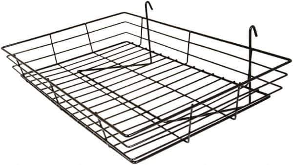 ECONOCO - 4-1/2 High, Open Shelving Accessory/Component - Semi-Gloss Finish, 24" Long, Use with Wire Grid Panels - Industrial Tool & Supply