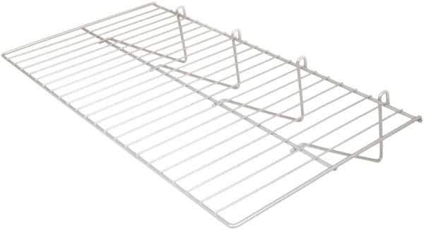 ECONOCO - Open Shelving Accessory/Component - Epoxy Chrome Finish, 23-1/2" Long, Use with Grid Panels - Industrial Tool & Supply