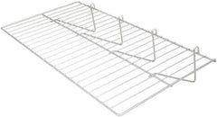 ECONOCO - Open Shelving Accessory/Component - Epoxy Chrome Finish, 23-1/2" Long, Use with Grid Panels - Industrial Tool & Supply