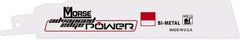 M.K. MORSE - 6" Long x 1" Thick, Bi-Metal Reciprocating Saw Blade - Straight Profile, 10 TPI, Toothed Edge - Industrial Tool & Supply