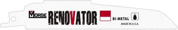 M.K. MORSE - 9" Long x 7/8" Thick, Bi-Metal Reciprocating Saw Blade - Tapered Profile, 8 to 11 TPI, Toothed Edge - Industrial Tool & Supply
