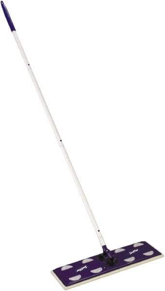 Swiffer - Green & Silver Mop - 17" Long x 5" Wide Head, 46" Long Handle, Microfiber Head - Industrial Tool & Supply