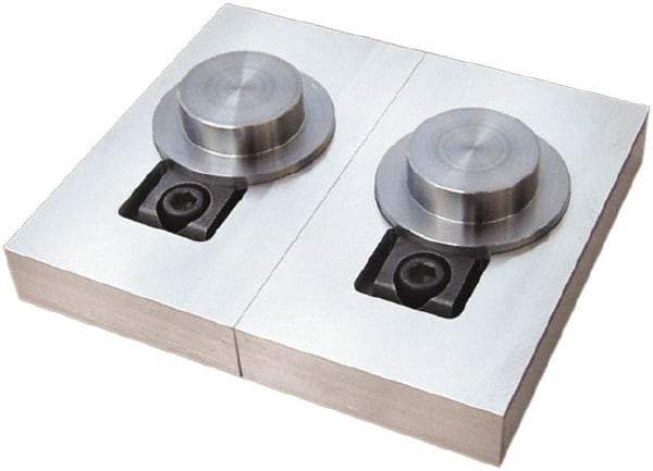 Mitee-Bite - 1.41" OAL x 1-1/2" Overall Width, Standard Grip Nose, Steel Manual Edge Clamp - 1.015" High, M12mm Socket Cap Screw Slot, 0.075" Travel - Industrial Tool & Supply