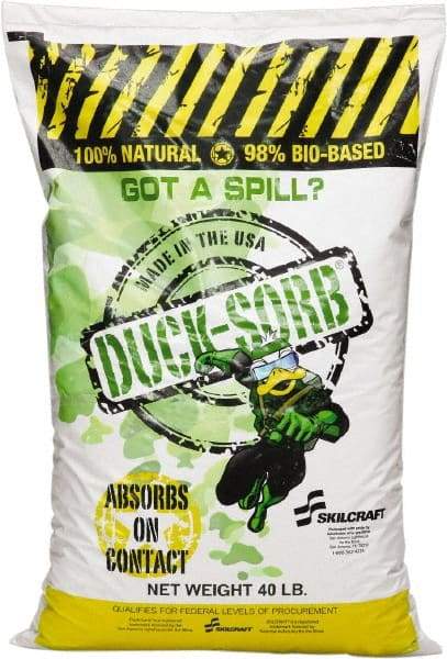 Ability One - 40 Lb Box Cotton Duck Granular Sorbent - Biologicals, Foods, Grease, Sewage & More - Industrial Tool & Supply