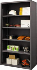 Durham - 4 Shelves, 5,400 Lb Capacity, Closed Shelving System - 36" Wide x 18" Deep x 72" High, Gray - Industrial Tool & Supply