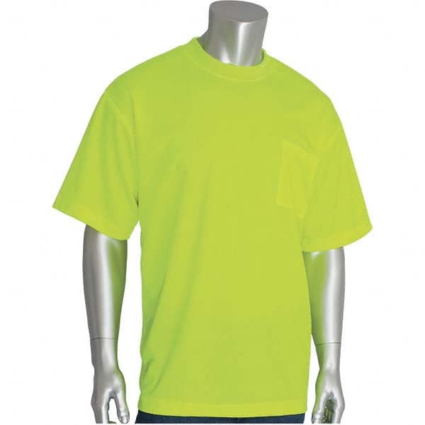 PIP - Size XL Hi-Vis Yellow High Visibility Short Sleeve T-Shirt - Industrial Tool & Supply