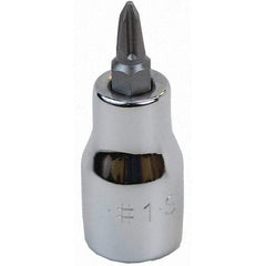 SK - Screwdriver & Drag Link Sockets - 3/8"DR #1 CHRM PHILLIPS SCRDRVR SCKT BIT - Industrial Tool & Supply