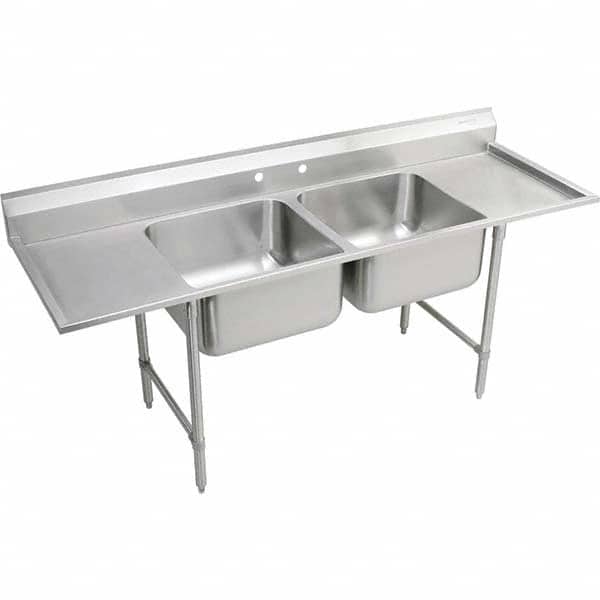 ELKAY - Stainless Steel Sinks Type: Scullery Sink Outside Length: 77-1/4 (Inch) - Industrial Tool & Supply