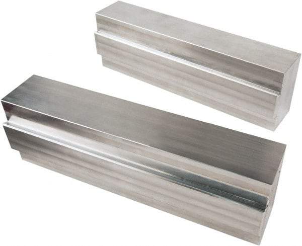 Kurt - 1.475" Jaw Width, Quick Change Jaw System, Vise Jaw Set - Aluminum Alloy, Bolt On, Soft Jaws - Industrial Tool & Supply