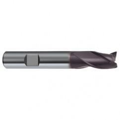 4mm Dia. x 54mm Overall Length 3-Flute Square End Solid Carbide SE End Mill-Weldon Shank-Center Cut-Firex - Industrial Tool & Supply