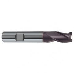 7mm Dia. x 58mm Overall Length 3-Flute Square End Solid Carbide SE End Mill-Weldon Shank-Center Cut-Firex - Industrial Tool & Supply