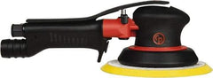 Chicago Pneumatic - 12,000 OPM, 16 CFM Air Consumption, 90 psi Air Pressure, Palm Air Orbital Sander - Round Pad, Hook & Loop Backing, 1/4" Inlet - Industrial Tool & Supply