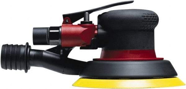 Chicago Pneumatic - 12,000 OPM, 19 CFM Air Consumption, 90 psi Air Pressure, Palm Air Orbital Sander - Round Pad, Hook & Loop Backing, 1/4" Inlet - Industrial Tool & Supply