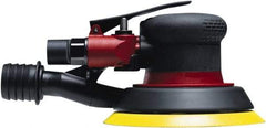 Chicago Pneumatic - 12,000 OPM, 19 CFM Air Consumption, 90 psi Air Pressure, Palm Air Orbital Sander - Round Pad, Hook & Loop Backing, 1/4" Inlet - Industrial Tool & Supply