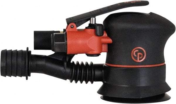 Chicago Pneumatic - 12,000 OPM, 16 CFM Air Consumption, 90 psi Air Pressure, Palm Air Orbital Sander - Round Pad, Hook & Loop Backing, 1/4" Inlet - Industrial Tool & Supply