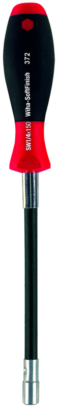 1/4" x 5.9 - SoftFinish® Cushion Grip Flexible Shaft Nut Driver - Industrial Tool & Supply