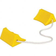 Checkers - 1 2-Piece 7-1/2" Wide x 2-3/4" High x 5-1/2" Deep Polyurethane Wheel Chock - Industrial Tool & Supply