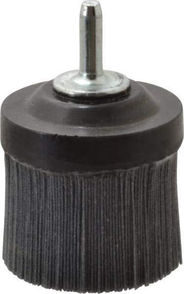 Osborn - 2" 120 Grit Silicon Carbide Straight Disc Brush - Fine Grade, Quick Change Connector, 1-3/8" Trim Length, 1/4" Shank Diam - Industrial Tool & Supply