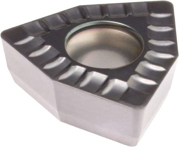 Kennametal - DFT030204 MD Grade KCU40 Carbide Indexable Drill Insert - TiN/TiAlN Finish, Trigon, 6mm Inscribed Circle - Industrial Tool & Supply