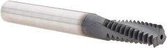 Iscar - 1/2-13 UNC, 0.362" Cutting Diam, 3 Flute, Solid Carbide Helical Flute Thread Mill - Internal Thread, 0.89" LOC, 3" OAL, 3/8" Shank Diam - Industrial Tool & Supply