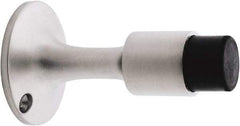 IVES - 6" Projection Wall Door Stop - Screw Mount, Satin Chrome Finish - Industrial Tool & Supply