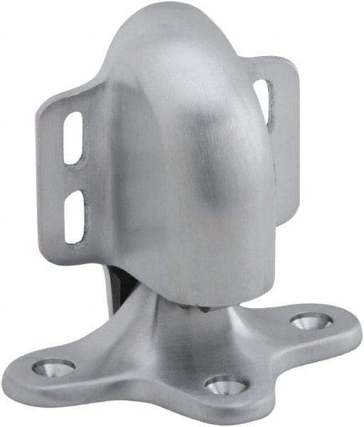 IVES - 5" Projection Floor Door Stop - Screw Mount, Satin Chrome Finish - Industrial Tool & Supply