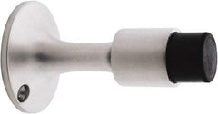 IVES - 6" Projection Wall Door Stop - Screw Mount, Satin Chrome Finish - Industrial Tool & Supply