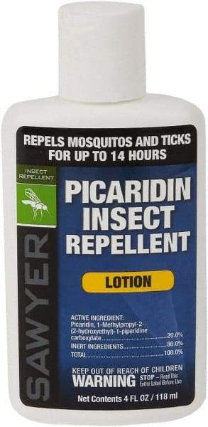 Sawyer - 4 oz 20% Picaridin Lotion - For Mosquitos, Ticks, Biting Flies, Gnats, Chiggers, Fleas - Industrial Tool & Supply