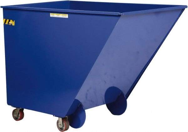 Vestil - 200 Lb Load Capacity, 1.0 Cu Yd, Steel Dump Hopper - 38-1/4" Wide x 58-3/16" Long x 36-3/16" High, Blue - Industrial Tool & Supply