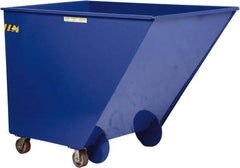 Vestil - 200 Lb Load Capacity, 1.0 Cu Yd, Steel Dump Hopper - 38-1/4" Wide x 58-3/16" Long x 36-3/16" High, Blue - Industrial Tool & Supply