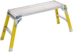 Louisville - 21" Foldup - Step Platform, 300 Lb Capacity, 21" Platform Height, 49-5/8" Base Width x 16-3/8" Base Depth, Aluminum - Industrial Tool & Supply
