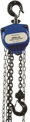 Value Collection - 2,000 Lb Lifting Capacity, 15' Lift Height, Hand Hoist - Made from Chain, 36' Overhaul to Lift 1', 79 Lb Avg Pull to Lift Rated Load, 1 Chain - Industrial Tool & Supply