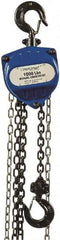 Value Collection - 1,000 Lb Lifting Capacity, 15' Lift Height, Hand Hoist - Made from Chain, 31' Overhaul to Lift 1', 48 Lb Avg Pull to Lift Rated Load, 1 Chain - Industrial Tool & Supply