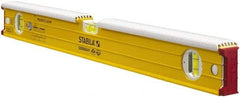 Stabila - 24" Long 3 Vial Spirit Level - Aluminum, Yellow, 2 Plumb & 1 Level Vials - Industrial Tool & Supply