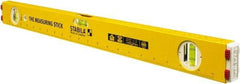 Stabila - 24" Long 3 Vial Spirit Level - Aluminum, Yellow, 2 Plumb & 1 Level Vials - Industrial Tool & Supply
