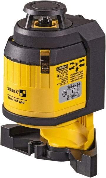 Stabila - 4 Beam 490' Max Range Cross Line Level - Red Beam, 3/16" at 50' Accuracy, Battery Included - Industrial Tool & Supply