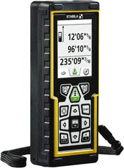 Stabila - 660' Range, Laser Distance Finder - 2 AA Batteries Required, Accurate to 1/16" - Industrial Tool & Supply