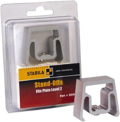 Stabila - Plate Level Standoff Mount - Silver, Use with 35610, 35712, 34610 & 34712 - Industrial Tool & Supply