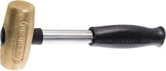 American Hammer - 4 Lb Head 1-5/8" Face Brass Hammer - 13" OAL, Composite Handle - Industrial Tool & Supply